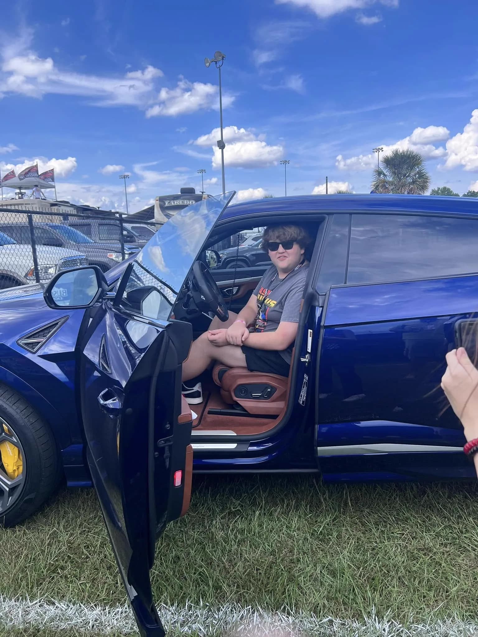 Sam Evans at a NASCAR event